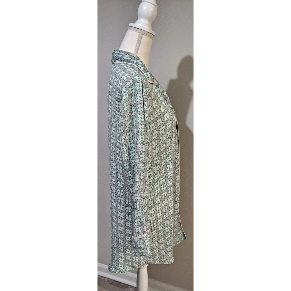 J Crew Size S Geometric Long‎ Sleeve Nightshirt